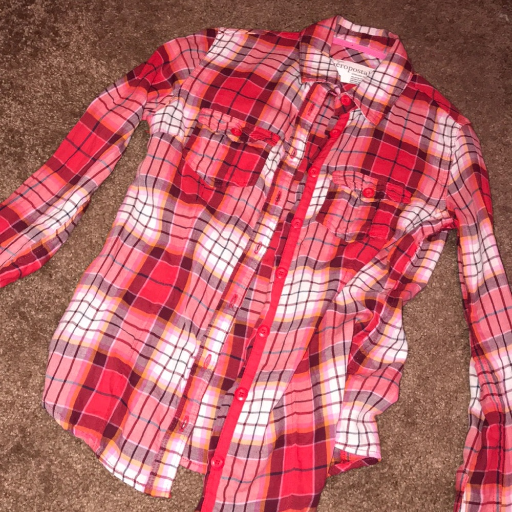 Cherry red and white flannel !